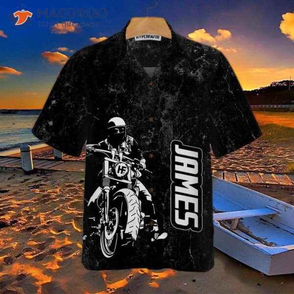 American Motorcycle Indian Old Biker Custom Hawaiian Shirt, Personalized Riding Skull Native Shirt