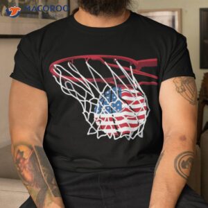 American Patriotic Basketball 4th Of July Us Flag Boys Shirt