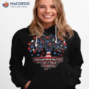 american tree 4th of july usa flag hearts roots patriotic shirt hoodie 1