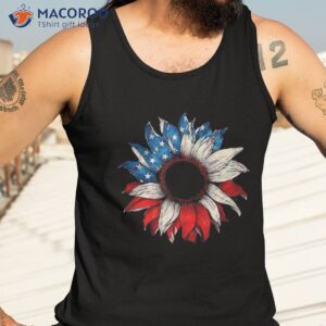 american usa flag sunflower patriotic 4th of july shirt tank top 3