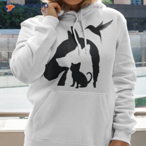 animal silhouette cat dog horse bird hummingbird shirt hoodie