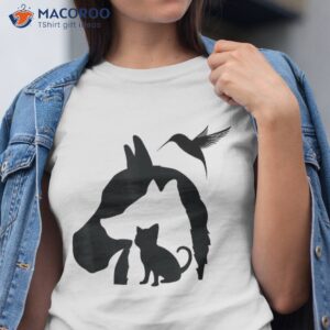 animal silhouette cat dog horse bird hummingbird shirt tshirt