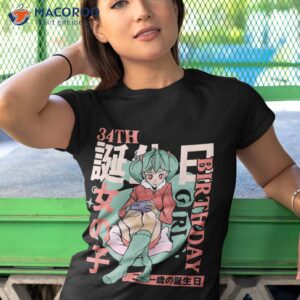 anime birthday girl 34 years old bday 34th kawaii shirt tshirt 1
