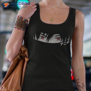 anime in japanese characters kawaii eyes face shirt tank top 4