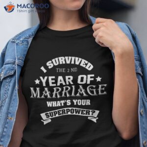 Anniversary Tee Gift 2nd 2 Years Wedding Marriage Shirt