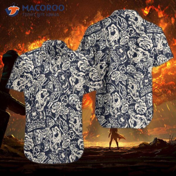 Ape Skull Seamless Pattern Hawaiian Shirt