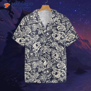 ape skull seamless pattern hawaiian shirt 2