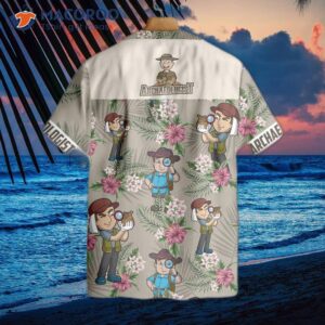 archaeologist wearing a proud hawaiian shirt 1