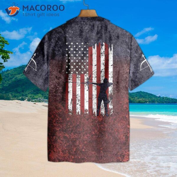 Archery Usa Flag Hawaiian Shirt