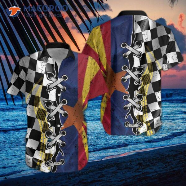 Arizona Racing Flag Hawaiian Shirt