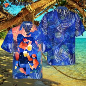 artistic beer party hawaiian shirt for lover s aloha shirts blue tropical 0