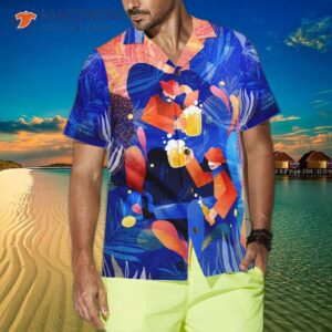 artistic beer party hawaiian shirt for lover s aloha shirts blue tropical 3