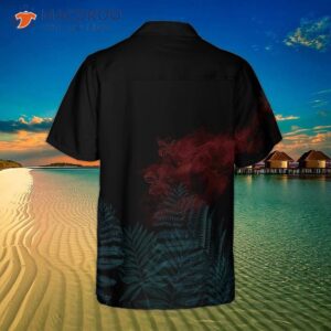 artistic gothic crow skull goth hawaiian shirt black shirt for 2