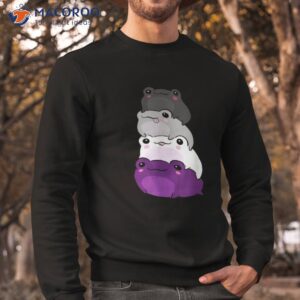 asexual flag color frog subtle queer pride lgbtq aesthetic shirt sweatshirt