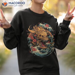 asian dragon anime japanese sea waves shirt sweatshirt 2