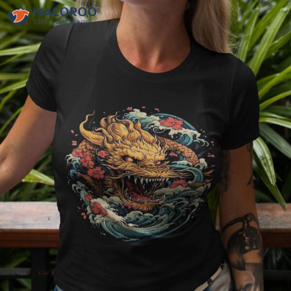 Asian Dragon Anime Japanese Sea Waves Shirt