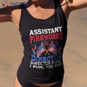 assistant fireworks director usa independence day july 4th shirt tank top 2 1