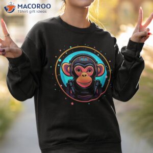 astronaut monkey in space funny galaxy animals shirt sweatshirt 2