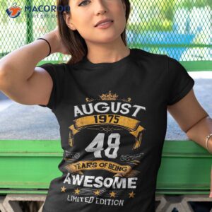 august 1975 48 years of being awesome idea retro 48th shirt tshirt 1