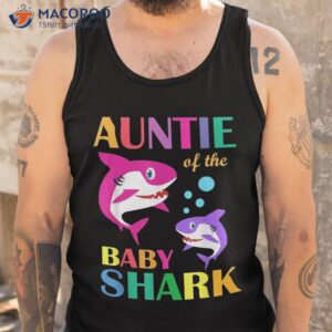 auntie of the baby birthday shark mother s day shirt tank top