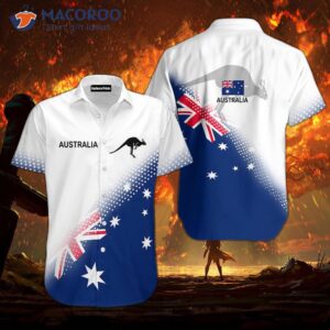 australia flag white and blue hawaiian shirts 0