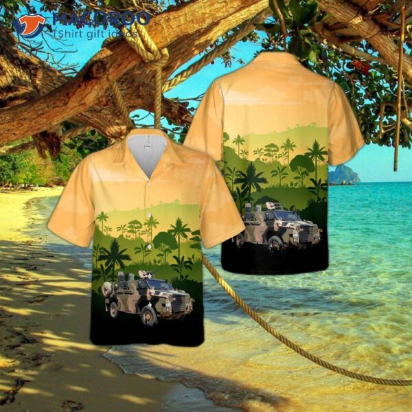 Australian Army Bushmaster Protected Mobility Vehicle (pmv) Hawaiian Shirt