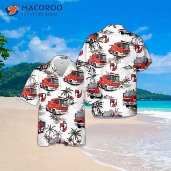 Austrian Firefighter Truck Hawaiian Shirt