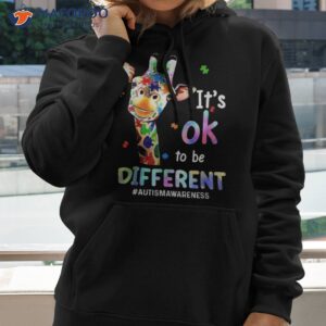 autism awareness acceptance giraffe its ok to be different shirt hoodie