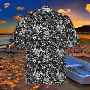 auto mechanic seamless pattern hawaiian shirt 2