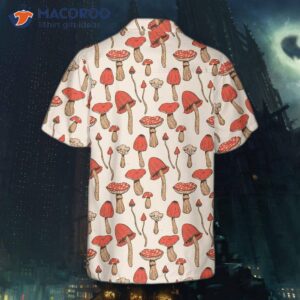 Autumn Mushroom Hawaiian Shirt, Short-sleeved Shirt For And