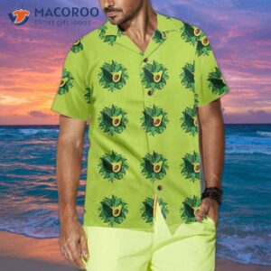 avocado on a light green hawaiian shirt funny short sleeve print shirt 3