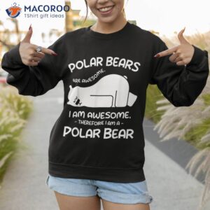 awesome cartoon i am a polar bear shirt for lover sweatshirt