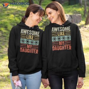 Awesome Like My Daughter Funny Vintage Fathers Day Gift T-shirt