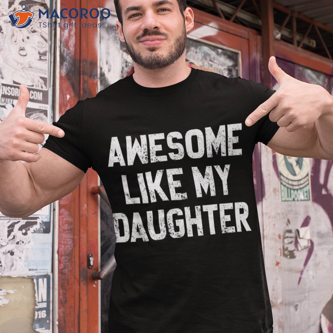 Awesome Like My Daughter Shirt Funny Fathers Day Gift Dad Tshirt 1