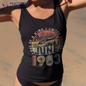 Awesome Since June 1983 Vintage 40th Birthday Gift For Shirt