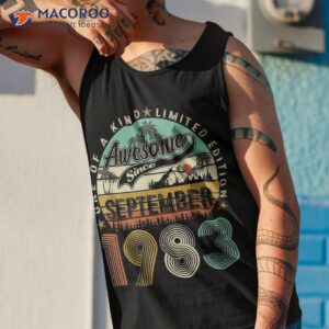 awesome since september 1983 40th birthday gift 40 years old shirt tank top 1