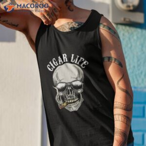 awesome skull cigar life tobacco cigars smoker shirt tank top 1