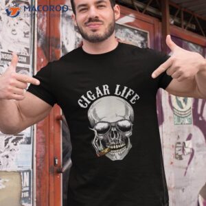 awesome skull cigar life tobacco cigars smoker shirt tshirt 1
