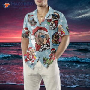 awesome xmas pug party christmas hawaiian shirt funny gift for lover 3