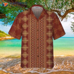 aztec geometric vintage pattern native american hawaiian shirt cool indian shirt 2