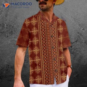 aztec geometric vintage pattern native american hawaiian shirt cool indian shirt 3