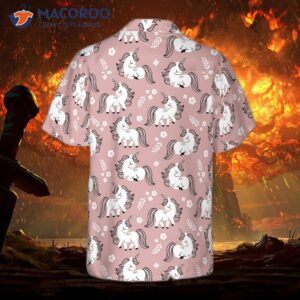 baby unicorn in the magic forest hawaiian shirt 1