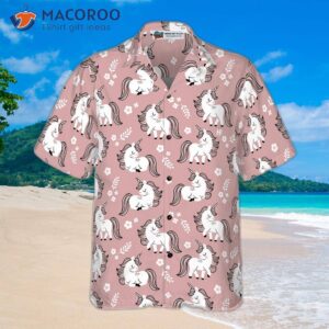 baby unicorn in the magic forest hawaiian shirt 2