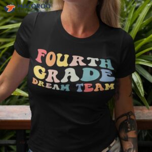 Back To School 4th Grade Dream Team Groovy Teacher Kids Shirt