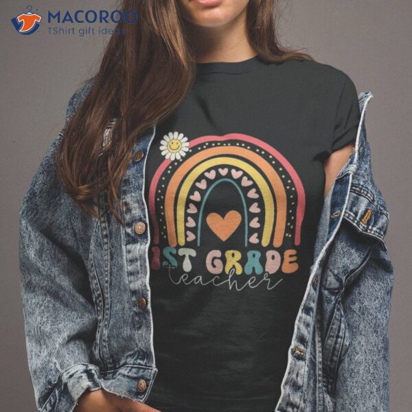 Back To School First Grade Vibes Retro Hello 1st Shirt