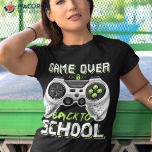 back to school funny game over teacher student kids boy gift shirt tshirt 1