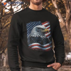 bald eagle proud patriotic american us flag 4th of july shirt sweatshirt