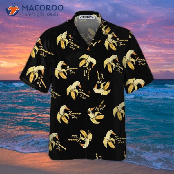 Banana Duck Hawaiian Shirt, Funny Shirt For Adults, Patterned