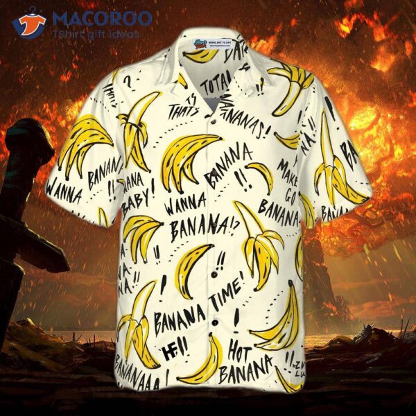 Banana-print Shirt For ‘s Hawaiian