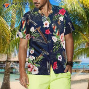 barber tool tropical pattern hawaiian shirt 5